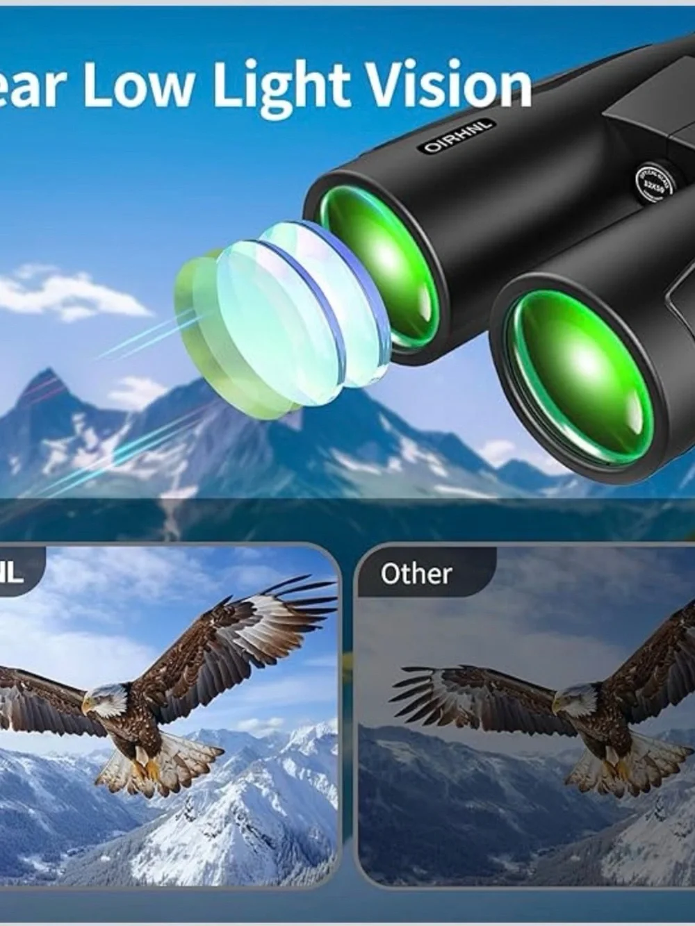 12x50 HD Binoculars, new